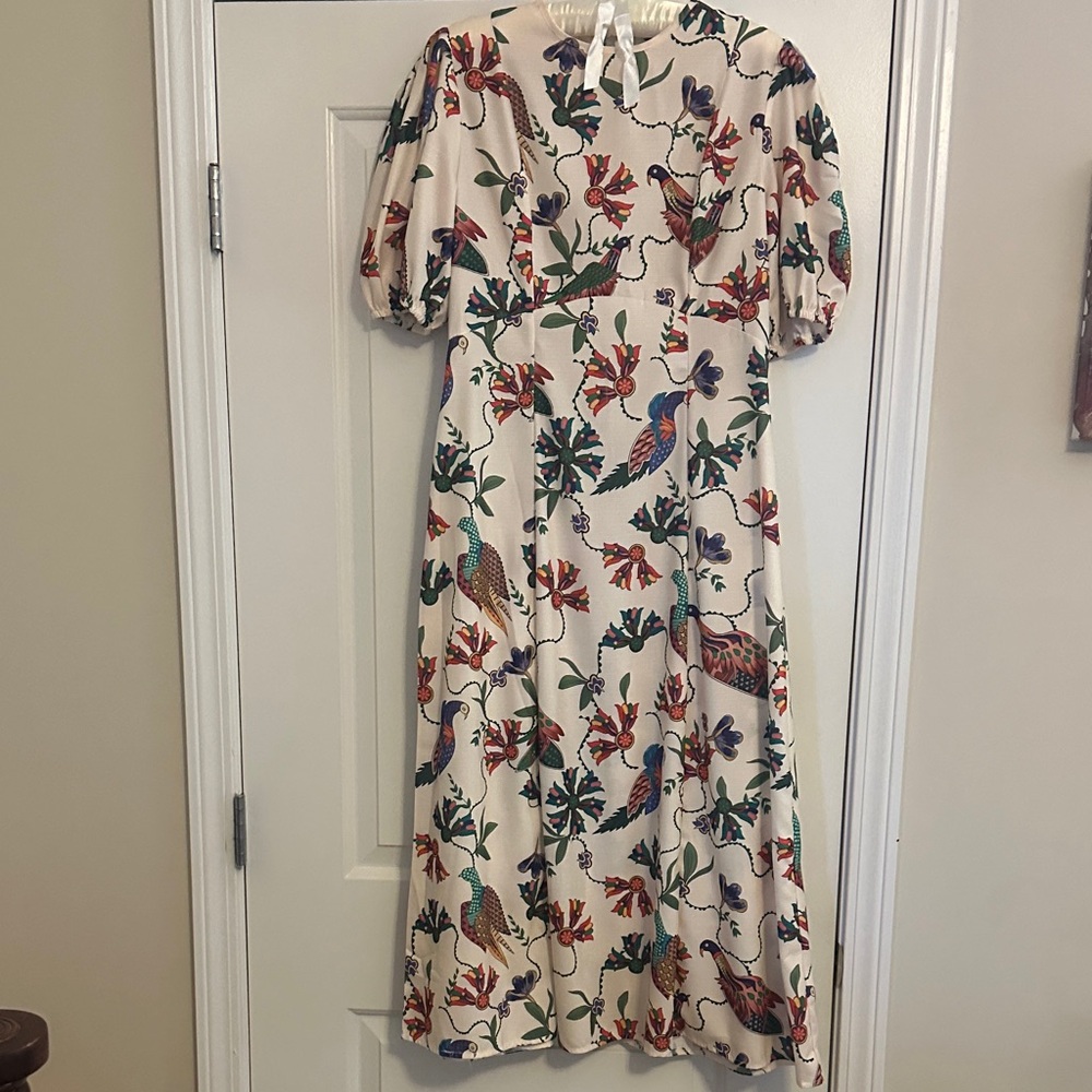 Floral Print Puff Sleeve Dress